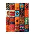 thumbnail image 1 of Gumesh Rhombus Flannel Throw Blanket - 39x59 Inch Soft & Cozy for Sofa and Bed, Machine Washable, 1 of 4