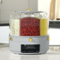 thumbnail image 1 of Gumesh Rotating Rice Storage Container - 6-Compartment Airtight Rice Dispenser with Insect-Proof Seal, 1 of 6