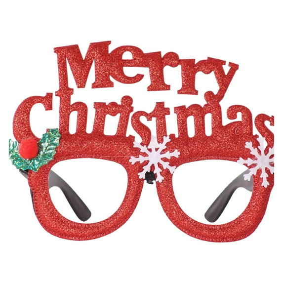 Gumesh Santa Claus Glasses 2-Pack, Sparkling Light Up Christmas Party Glasses for Adults & Kids, Fun Lighted Prop for Christmas Photos, Festival & Dress Up