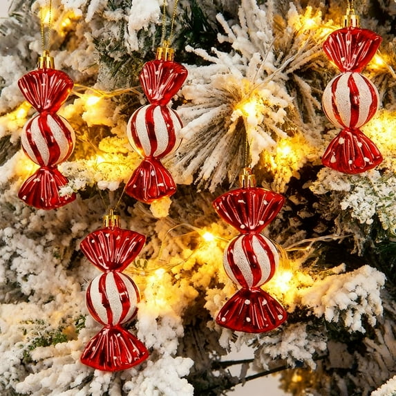 Gumesh Set of 5 Glittering Candy Colored Christmas Balls - Electroplated Mirror-Finish Shiny Ornaments for Xmas Tree, Vibrant Dazzling Holiday Decor for Home & Gift