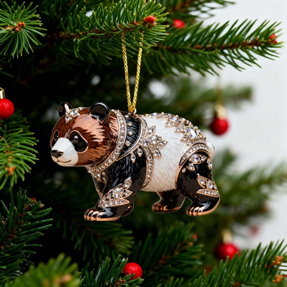 Gumesh Shatterproof Acrylic Christmas Ornaments - 12-Pack Glittering Tree Pendants with Modern Designs, Festive Holiday Decor for Home & Office