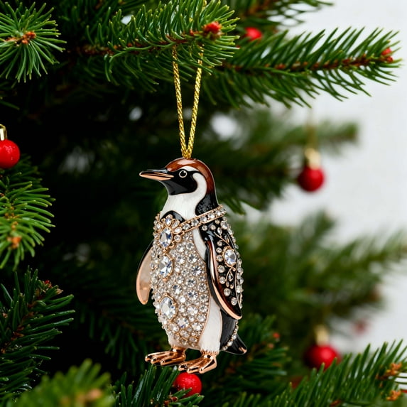 Gumesh Shatterproof Acrylic Christmas Ornaments - 12-Pack Glittering Tree Pendants with Modern Designs, Festive Holiday Decor for Home & Office