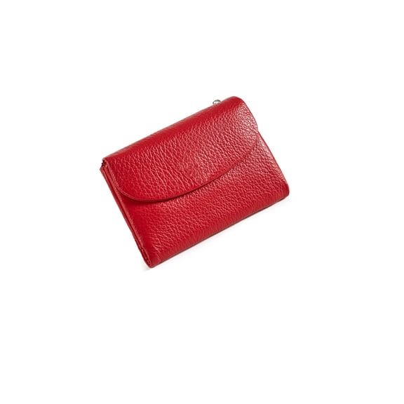 Gumesh Slim Minimalist Leather Wallet - Blocking Bifold for Men & Women, Holds Cards & Cash, Front Pocket & Travel Wallet(Red)