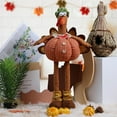thumbnail image 1 of Gumesh Stretchy Turkey Figurine With Retractable Spring Legs Stuffed Doll - Thanksgiving Table Decor for Home & Kitchen, 1 of 7