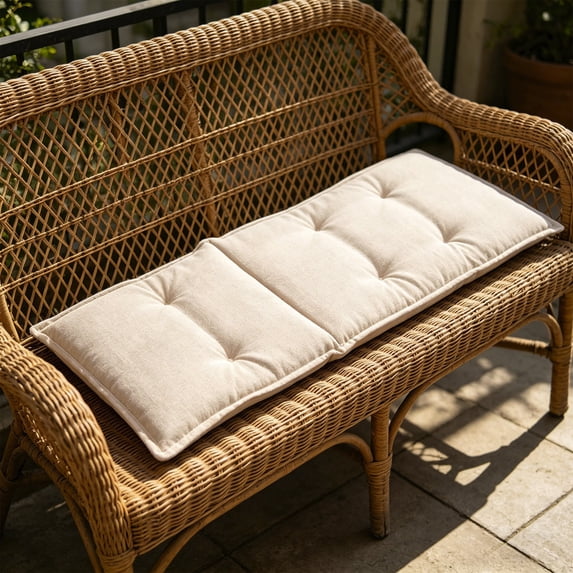 Gumesh Swing Cushion Replacement Outdoor Porch Waterproof Bench Cushion - 47Inch Washable Bench Replacement Cushions for Outdoor Patio Porch Swing Cushions(Khaki)