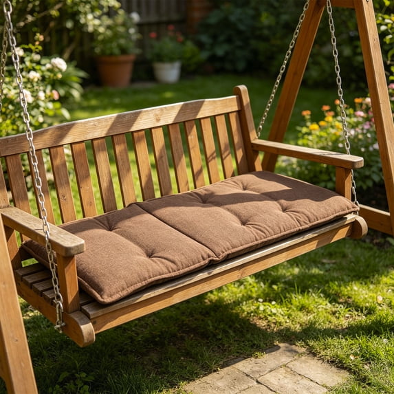 Gumesh Swing Cushion Replacement Outdoor Porch Waterproof Bench Cushion - 47Inch Washable Bench Replacement Cushions for Outdoor Patio Porch Swing Cushions(Coffee)