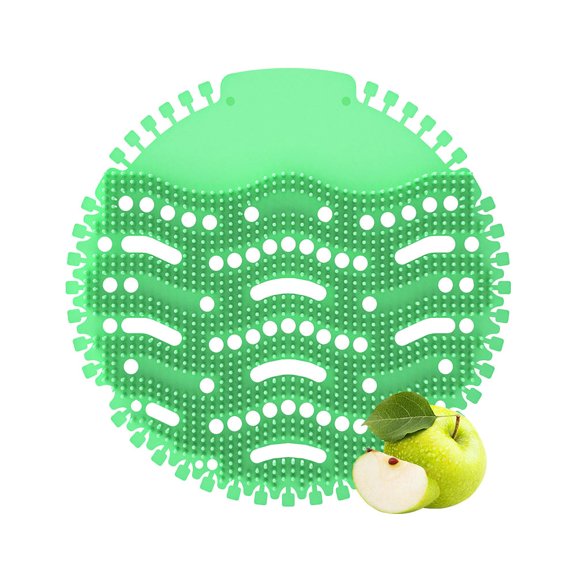 Gumesh Urinal Screens Scented Deodorizer Set of 10 - Odor Control for Public & Commercial(Green)