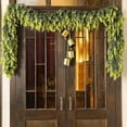 thumbnail image 1 of Gumesh Woven Rattan Christmas Wreath - Natural Texture Farmhouse Style Front Door Hanging for Rustic Decor, 1 of 8