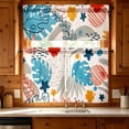 thumbnail image 1 of GumeshWatercolor Floral Window Curtain, Rod Pocket Kitchen Curtain for Farmhouse & Cottage Decor(18"×54"+28"×39"8^2), 1 of 9