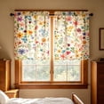 thumbnail image 1 of GumeshWatercolor Floral Window Curtain, Rod Pocket Kitchen Curtain for Farmhouse & Cottage Decor(28"×39"8^2), 1 of 7