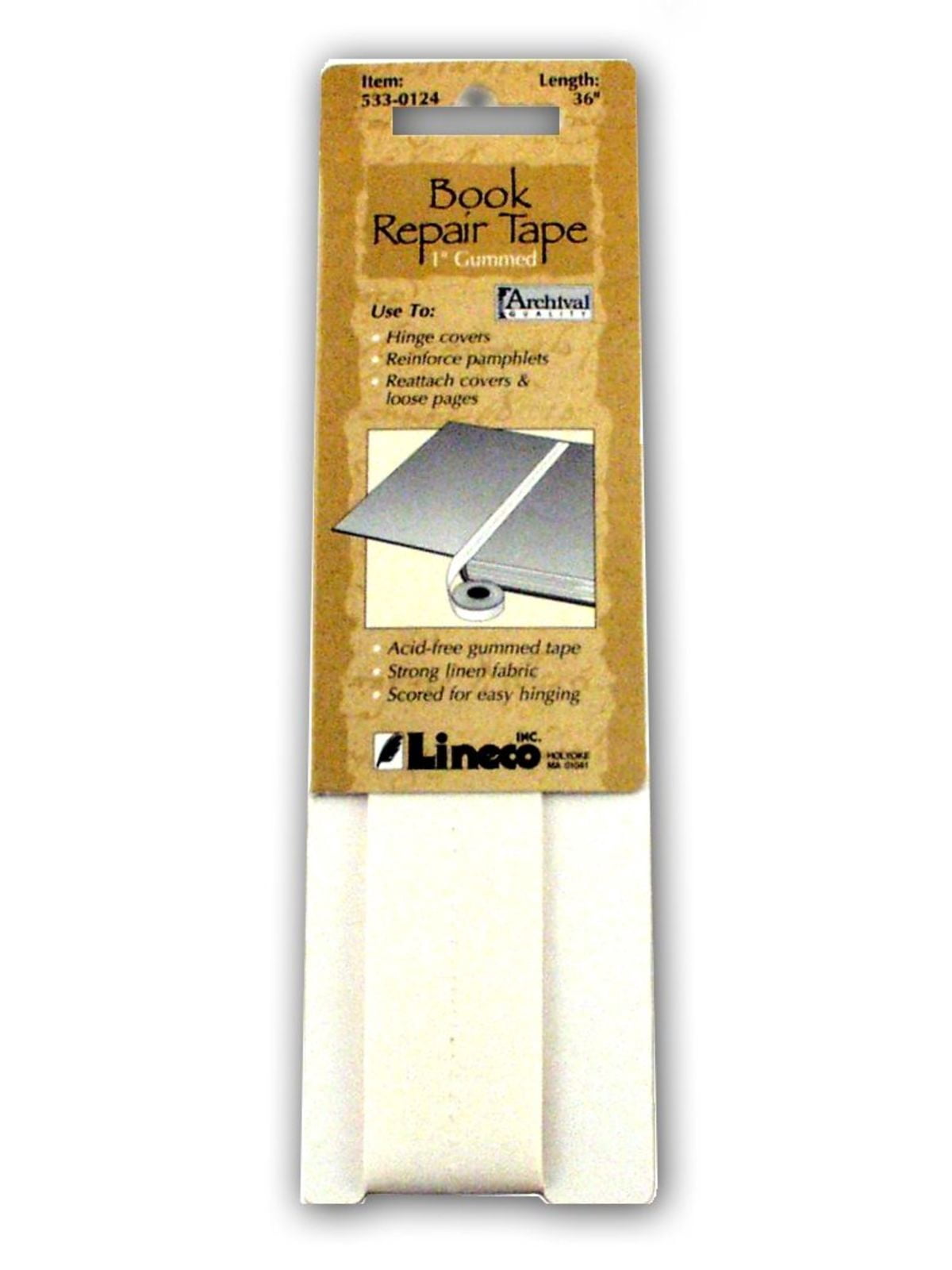 Gummed Book Repair Tape 1 in. x 36 in. (pack of 3)