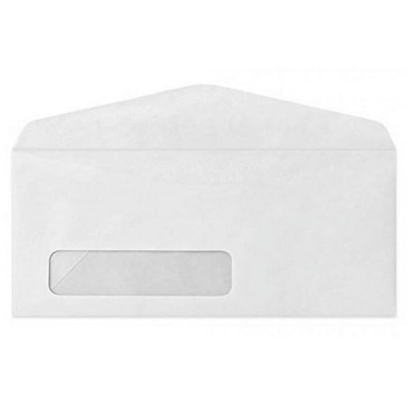 Gummed Left Window White #10 Envelope, size 4-1/8" x 9-1/2" (500)