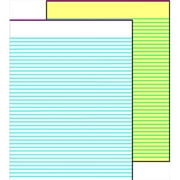 Gummed Ruled Writing Pad, 8.5 x 11 In, 15 Lb, 50 Sheets, Sulphite Bond Paper, White, Pack 12