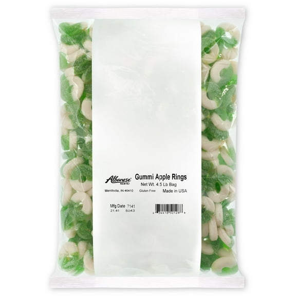 Gummi Apple Rings Bulk Candy, 4.5 Lb