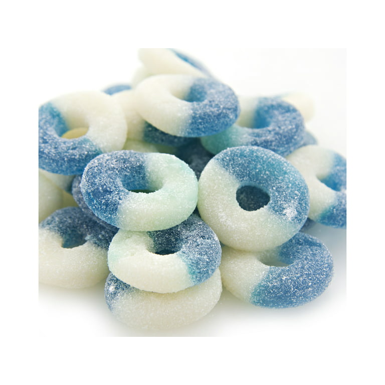 Gummi Blue Raspberry Rings, Blue Gummy Rings