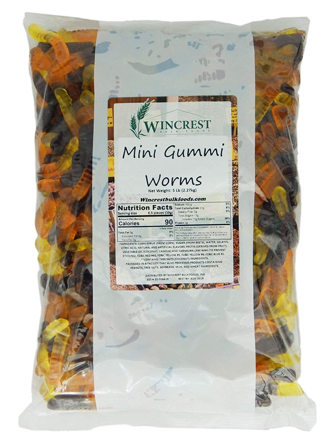 Halloween Mini Gummi Worms gummy Fall Autumn Halloween candy 5 pounds ...
