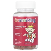 GummiKing Elderberry for Kids, Immunity + Wellness, Lemon Raspberry, 60 Gummies