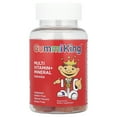 thumbnail image 1 of GummiKing Multi Vitamin + Mineral For Kids, Grape, Lemon, Orange, Strawberry And Cherry, 60 Gummies, 1 of 3
