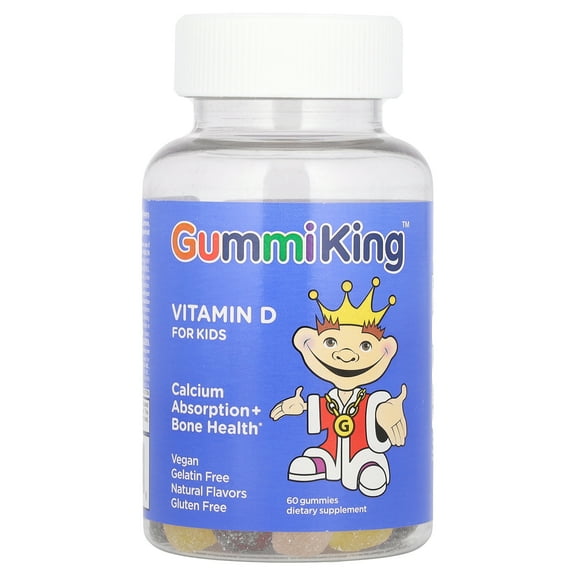 GummiKing Vitamin D for Kids, 60 Gummies