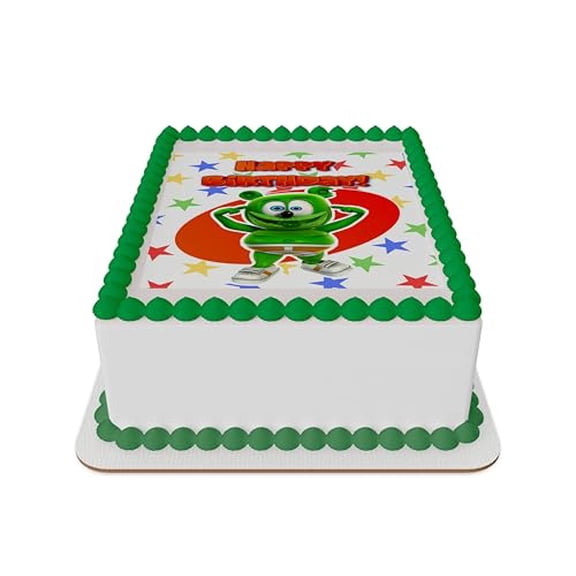 Gummibr Gummy Bear Stars Edible Cake Topper (Fits 2 Inch Cupcake or larger 12 Per Sheet)