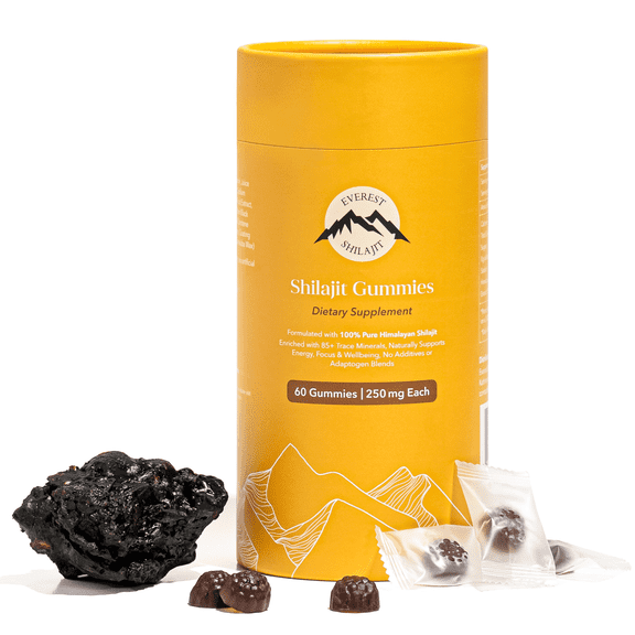 Gummies | 100% Himalayan Natural Shilajit | Certified Laboratories US Lab Tested | Shilajit for Men & Women | Vegan, Sugar-Free & Natural Flavors | 60 Gummies