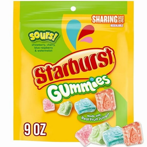 Gummies Sours Candy, 9 Ounce