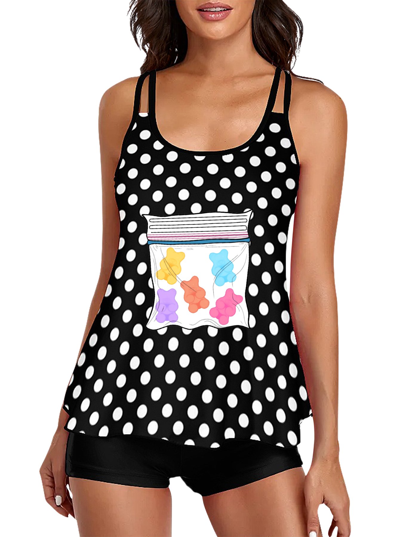 Smile Bear Stripe Swim Set main image 1