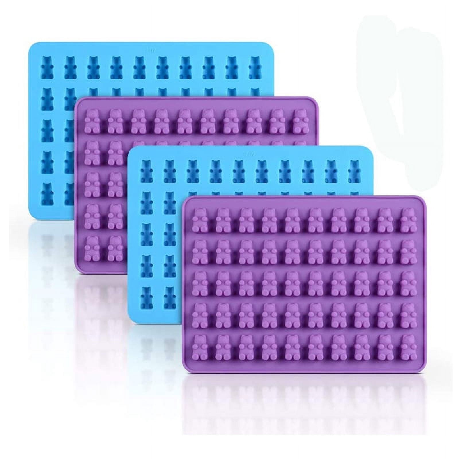 Gummy Bear Candy Molds Silicone Kit - 5PCS With 13 Shapes, Droppers, Wrappers, Brush For 261+ Candies