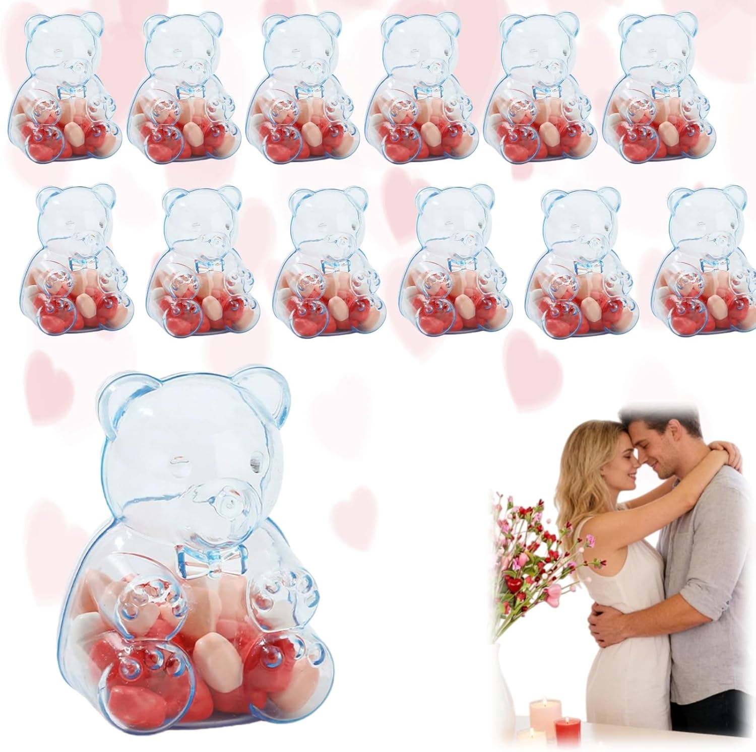 Gummy Bear Container, 16 Inch Clear Gummy Bear Containers, Bear Shaped ...