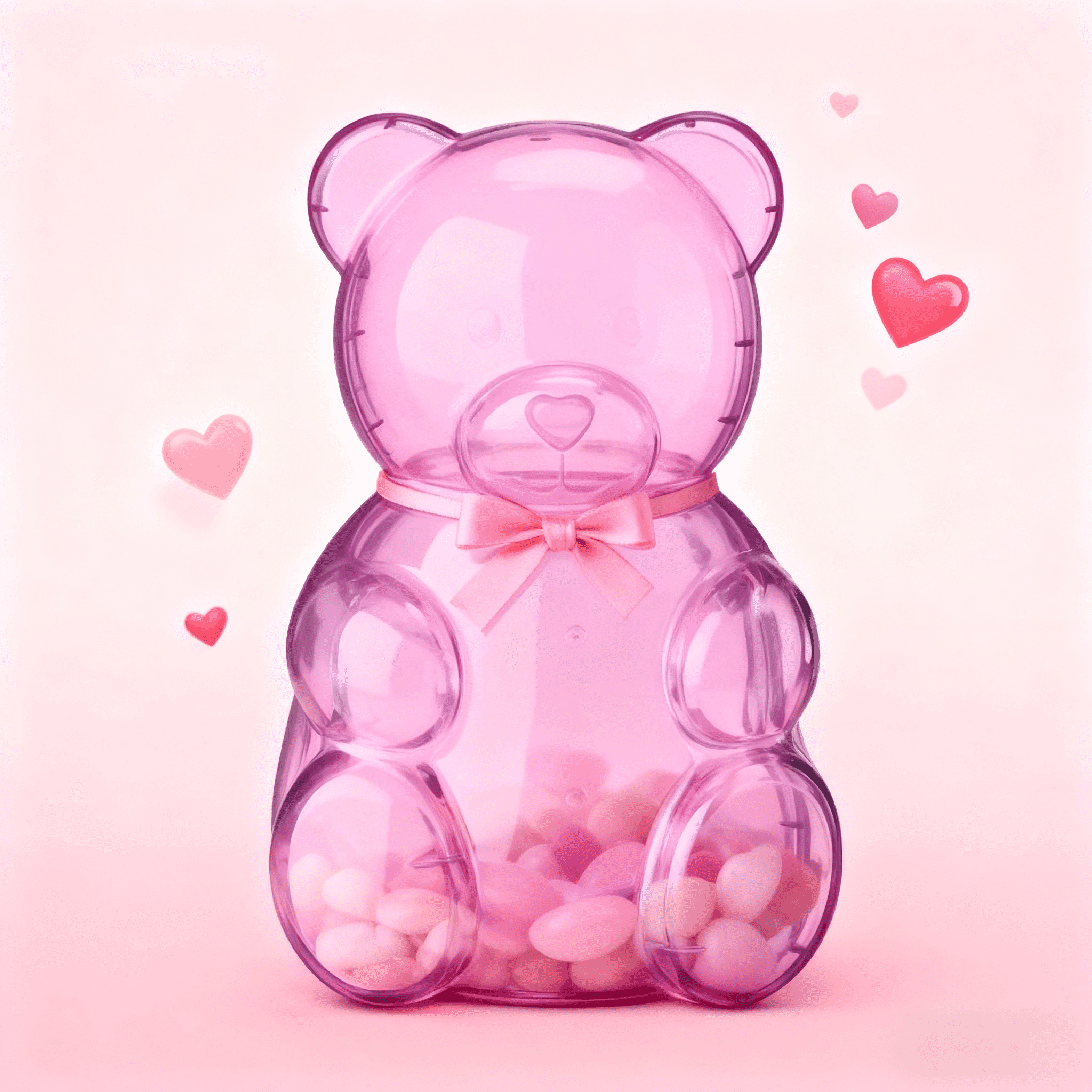 Gummy Bear Container, Clear, 16”, Valentine's Day Bear Containers ...