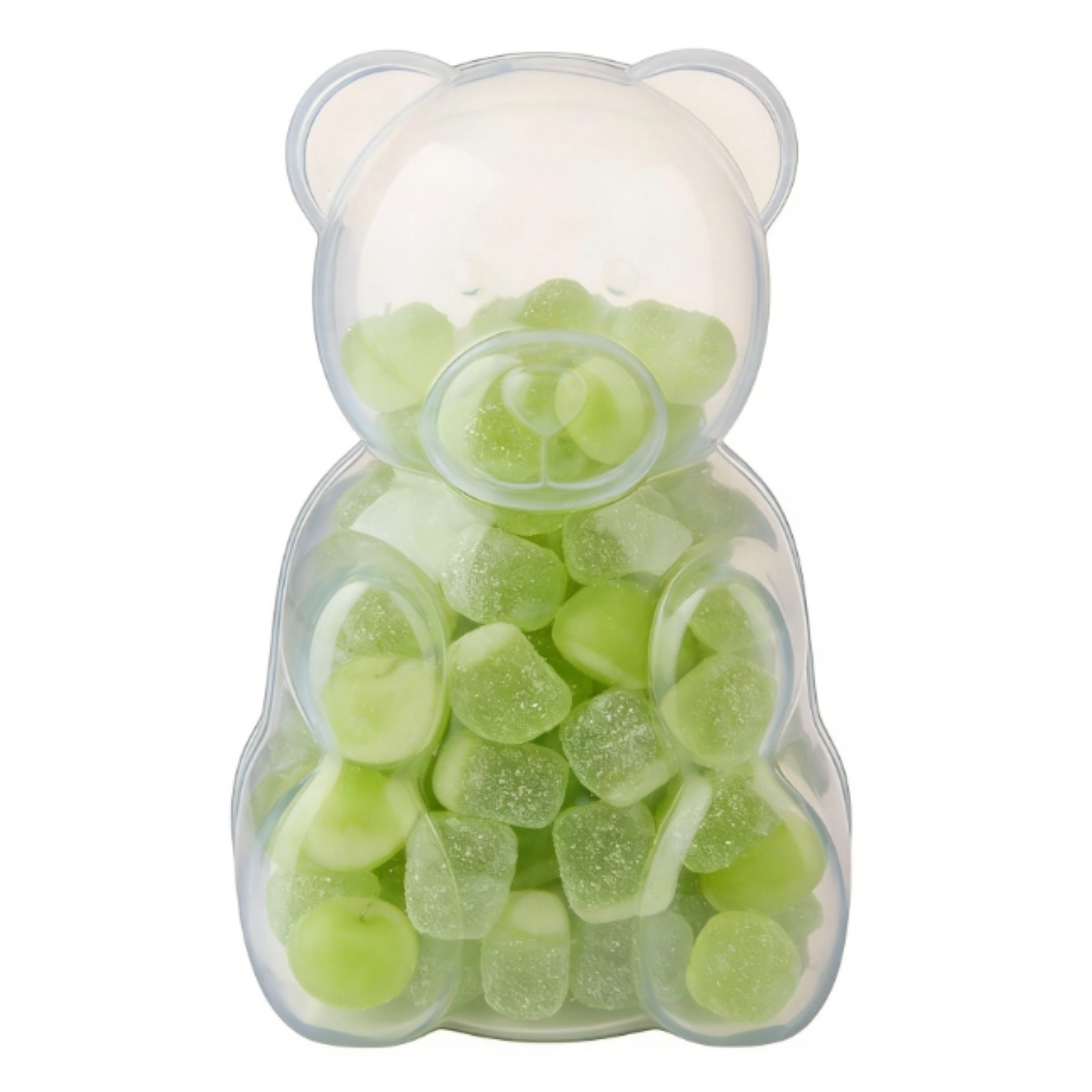 Gummy Bear Container - Reusable Clear Bear-Shaped Plastic Storage ...