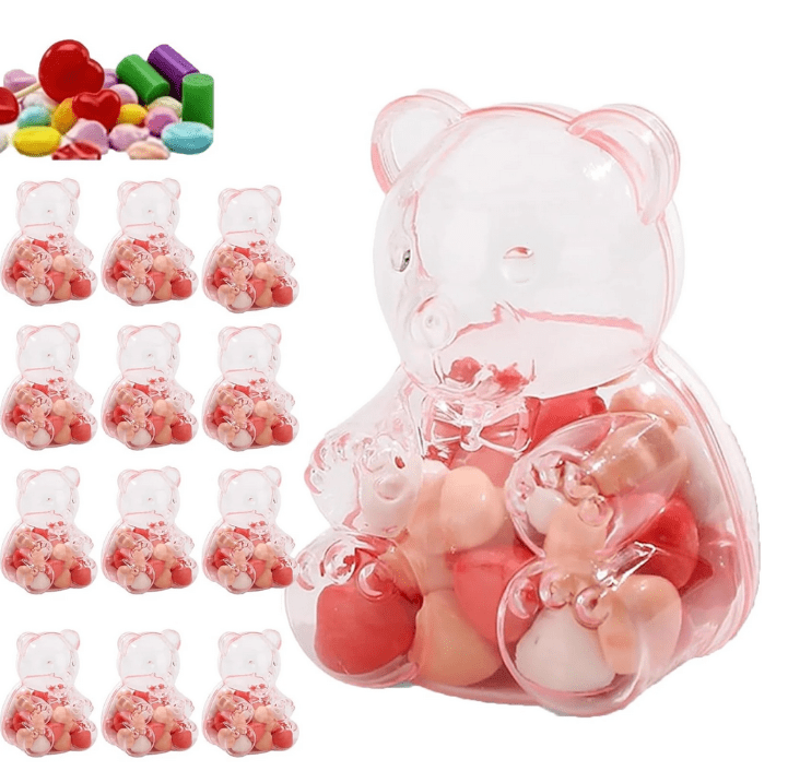 Gummy Bear Containers Plastic, 12Pcs Clear Gummy Bear Container, Bears ...