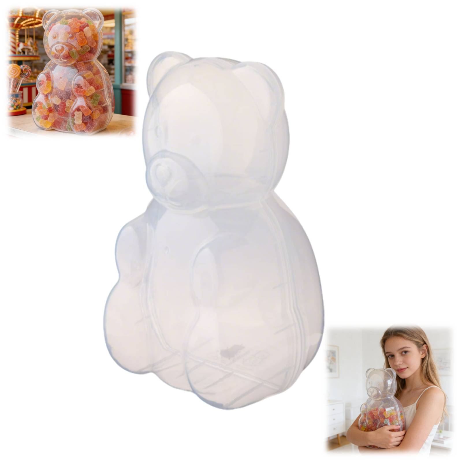 Gummy Bear Containers Plastic, Cute Giant Gummy Bear Valentine Gift ...