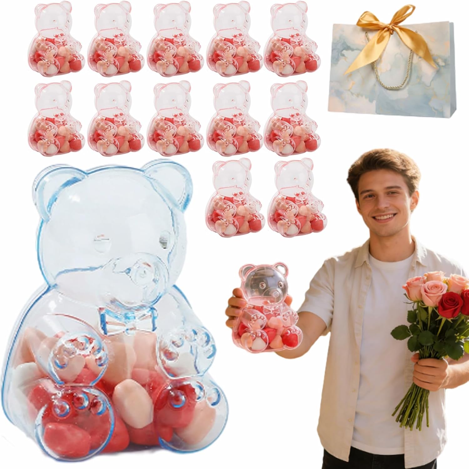 Gummy Bear Containers Plastic, Giant Gummy Bear Container, Large Clear ...