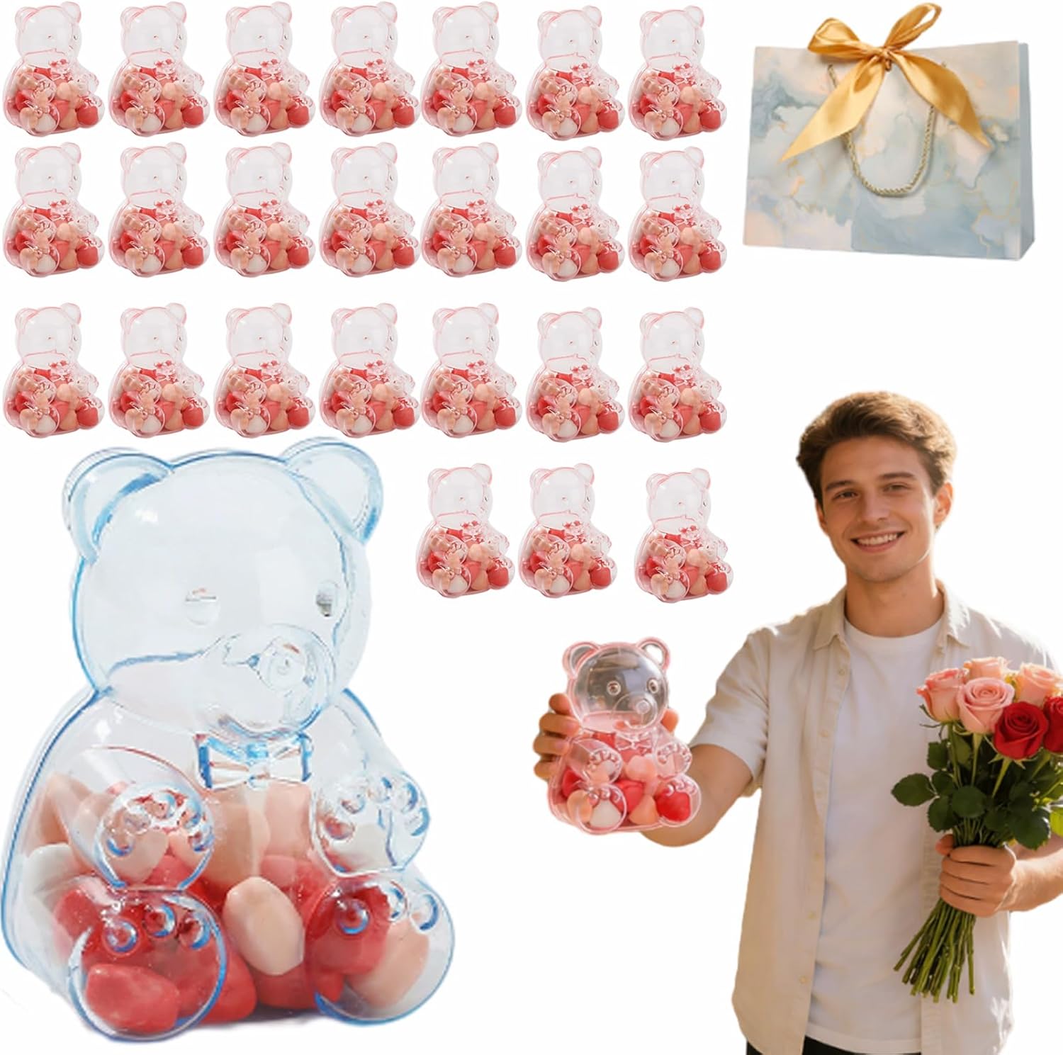 Gummy Bear Containers Plastic, Giant Gummy Bear Container, Large Clear ...