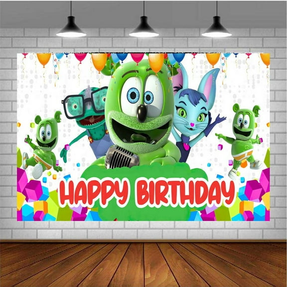 Gummy Bear and friends Banner Poster Wall Decor Birthday Backdrop Background Party Supplies Taspestry