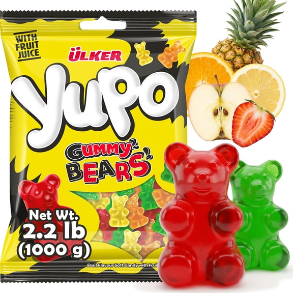Ceres Gourmet Gummy Bears Bulk Chewy Fruit Juice Flavour - 35.2 oz (2.2 lb)