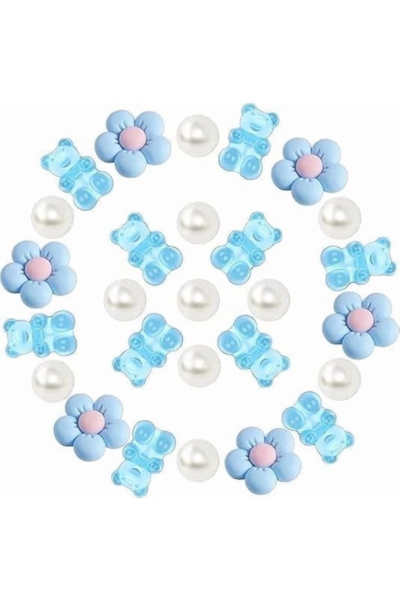 Gummy Bears Shoe Charms, Daisy Flower Charms Decoration for Clog Sandals Shoes Accessories for Women Girls Kids Party Favor Gifts