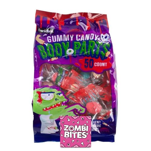 Gummy Candy Pack by Zombibites. Features One13.2 Oz 50 Ct of Frankford