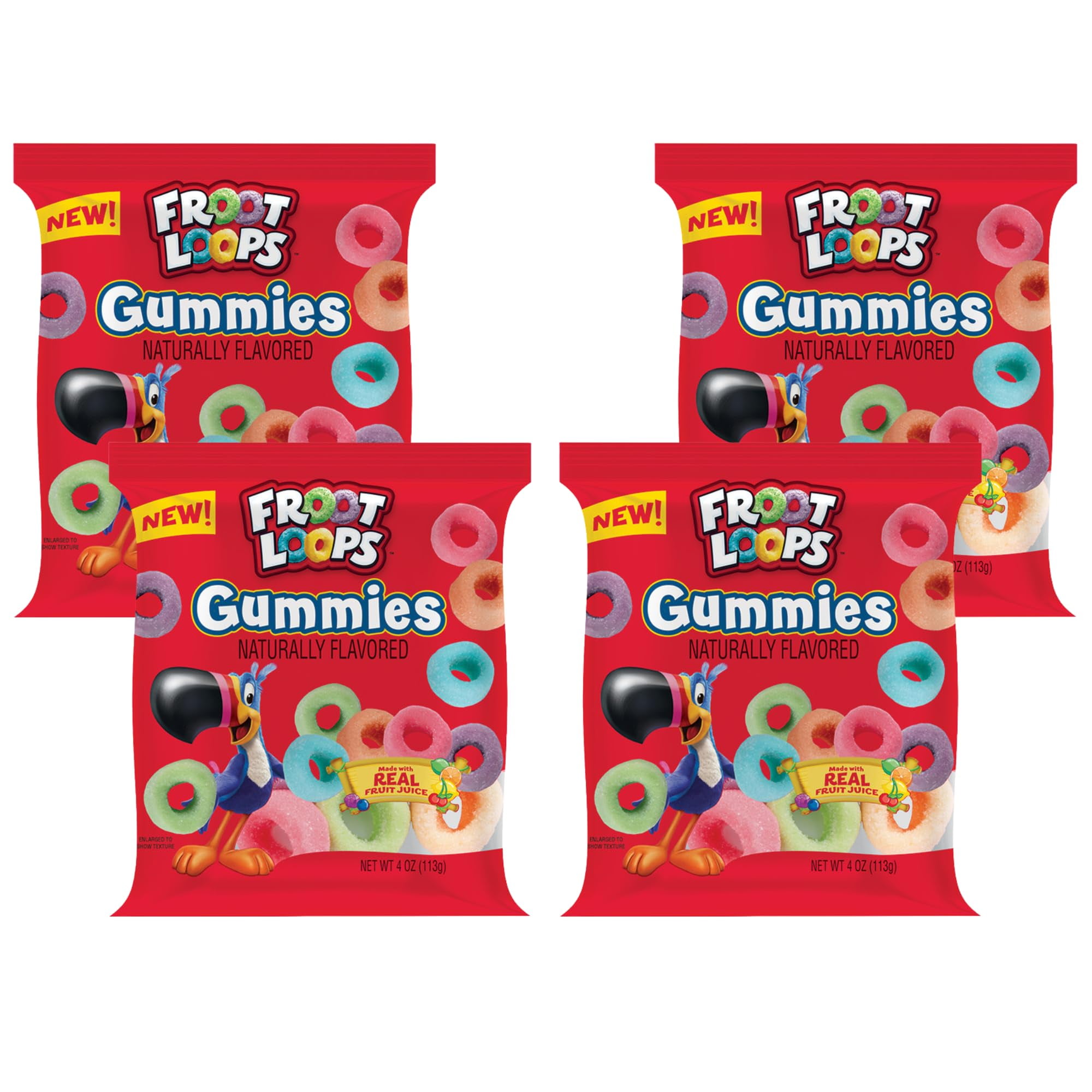 Gummy Froot Loops Candy, AIF4 Easter Basket Filler and Party Favor, 4oz
