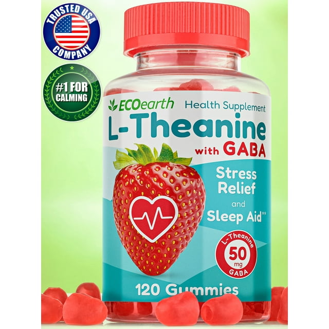 Gummy GABA & LTheanine Dietary Supplement, 50 mg 120 Vegan Gummies