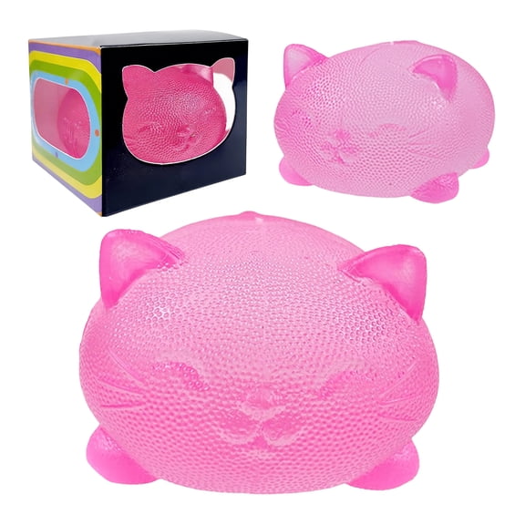 Gummy Kitty & Sugar Ball Designs, Anxiety Relief & Focus Toy, Maltose Filled Squeeze Cat Toys for Sensory Play, Sensory Fidget Toys for Adults, Kids, Slow Rising Squishy Stress Ball
