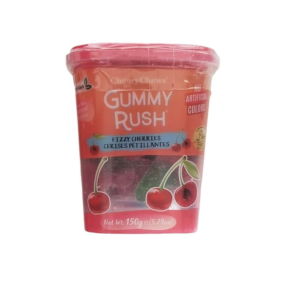 Gummy Rush Fizzy Cherries Gummies, 150g/5.3 oz