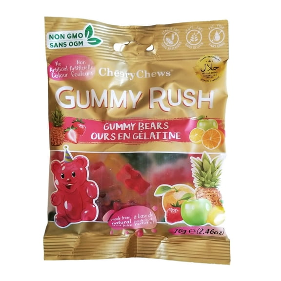 Gummy Rush Gummy Bears, 70g/2.5 oz. Bag