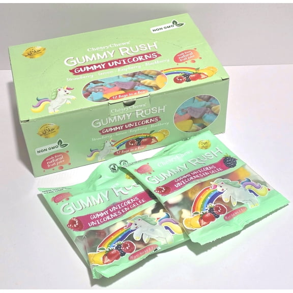 Gummy Rush Gummy Unicorns Unicorn Shaped Assorted Flavors