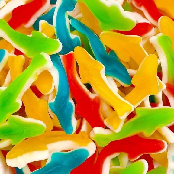 Gummy Sharks Candy | 1 Pound Bag | Mixed Fruit Flavors