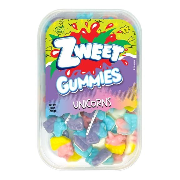 Zweet Unicorns Gummies, Tasty & Colorful Toddler Snacks, 10 oz