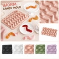 thumbnail image 1 of Gummy Worm Mold Silicone Chocolate Mold Grade Silicone Baking Mold Treat Making Supplies for Halloween Party Supplies Green 1 Pack, 1 of 9