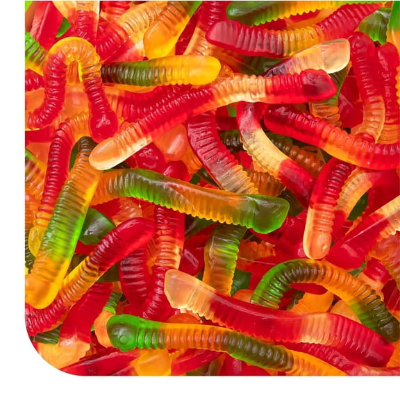Gummy Worms - 2 Pound Pack - Gummy Candy - Assorted Fruit Flavors