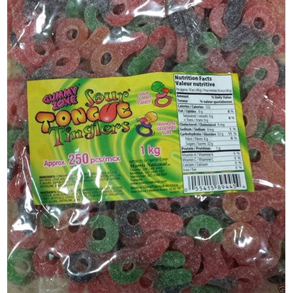 Gummy Zone Gummy Candy, Sour Tongue Tinglers, 250ct